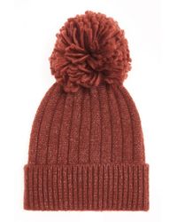 Quiz - Pom Knit Hat - Lyst