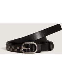 Vans - Check Leather Belt - Lyst