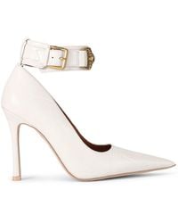Kurt Geiger - Leather Mansion Ankle Strap Court Heels - Lyst