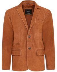 Infinity Leather - Italian Suede Blazer Jacket - Lyst