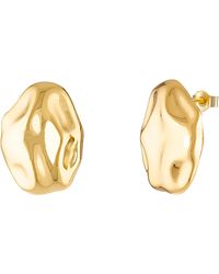 The Jewellery Stockroom - Plated Statement Molten Stud Earrings - Lyst