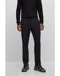 BOSS - Jordison Solid Patterned Straight Joggers - Lyst