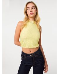 Pink Vanilla - Lace Halter Neck Top - Lyst