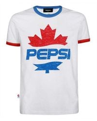DSquared² - X Pepsi For The Love Of It White T-shirt Cotton - Lyst