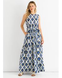 Gini London - Geo Print Elasticated Waist Midaxi Dress - Lyst