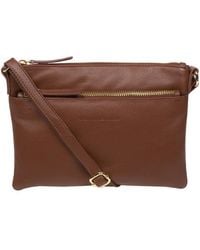 Pure Luxuries - 'Hannah' Dark Nappa Leather Cross Body Bag - Lyst