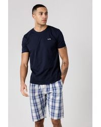 Tokyo Laundry - Crew Neck T-Shirt And Checked Shorts Pyjama Set - Lyst