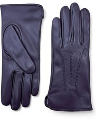 Infinity Leather - Italian Soft Wool Lining Winter Stitch Line Design Driving Gloves - Lyst