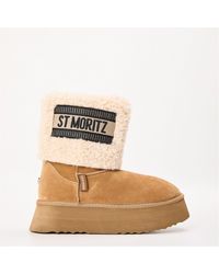 Steve Madden - St. Moritz Snug Metallic Boots - Lyst