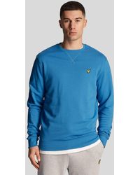 Lyle & Scott - Sweatshirt Met Ronde Hals (helder Blauw) - Lyst