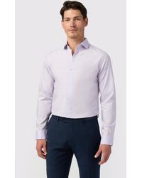 Limehaus - Slim Fit Poplin Single Cuff Cutaway Collar Shirt - Lyst