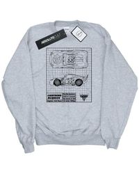 Disney - Cars Lightning Mcqueen Blueprint Sweatshirt (Sports) - Lyst