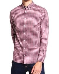 Tommy Hilfiger - Oxford Shirts Gingham Checked Regular Long Sleeve Cotton Top - Lyst