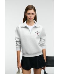 Grimelange - Embroidered Half Zip Sweatshirt - Lyst