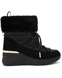 Carvela Kurt Geiger - Suede Fabric Skyline Wedge Bootie Sneakers - Lyst