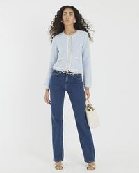 River Island - Cardigan Long Sleeve Boucle - Lyst