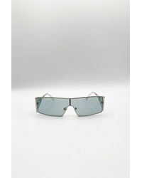 SVNX - Retangle Flattop Metal Sunglasses - Lyst
