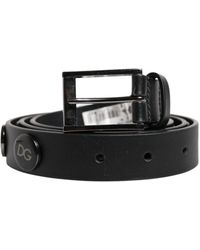 Dolce & Gabbana - Leather Belt With Metal Buckle - Lyst