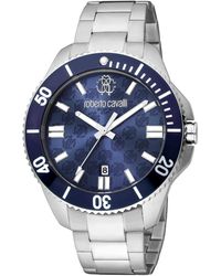 Roberto Cavalli - Rc5G013M0095 Quartz Stainless Steel 10 Atm 44 Mm Watch - Lyst