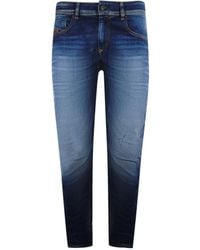 DIESEL - 1979 Sleeker-R Dark Denim Pants Cotton - Lyst