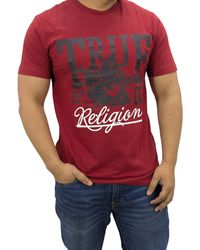 TRUE RELIGION - 108035 Dotted Print T Shirts Crew Neck Half Sleeve Cotton Top - Lyst