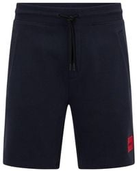 HUGO - Jogger Fleece Shorts - Lyst