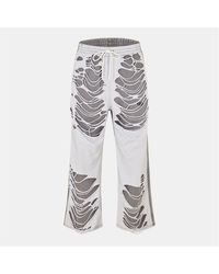 DIESEL - Martia Distressed Wide Leg Jeans - Lyst
