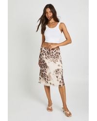 Boohoo - Chiffon Sheer Leopard Midi Skirt - Lyst