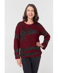 Izabel London - Metallic Sparkly Animal Print Jumper - Lyst