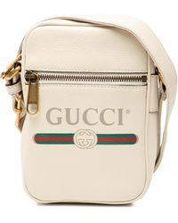 Gucci - Pre-Owned Mini Grained Calfskin Logo Crossbody - Lyst
