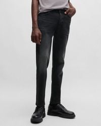 BOSS - Tapered-Fit Stretch Jeans - Lyst