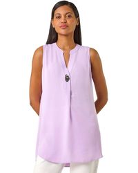 Roman - Longline Buttoned Vest Top - Lyst