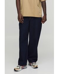 BoohooMAN - Essential Relaxed Fit Rigid Washed Jeans - Lyst