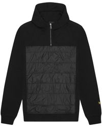 Lyle & Scott - Hybrid Panelled Interlock Jet Hoodie Cotton - Lyst