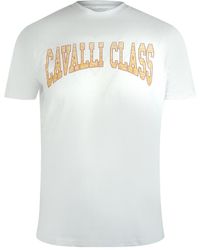 Roberto Cavalli - Cavalli Class Varsity Logo Off T-Shirt - Lyst