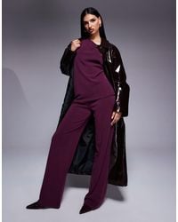 ASOS - Co-Ord Wide Leg Cupro Trouser - Lyst