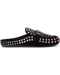 Kurt Geiger - Suede Crystal Slipper Slippers - Lyst