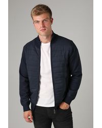 Kensington Eastside - Quilted Fleece Lined Zip-Through Cardigan - Lyst