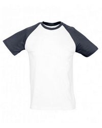 Sol's - Funky Contrast T-shirt Met Korte Mouwen (wit/zwaar) - Lyst