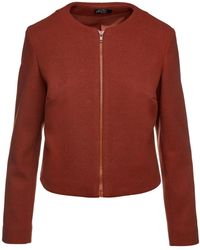 Conquista - Brick Faux Mouflon Winter Jacket - Lyst