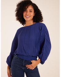 Blue Vanilla - Long Sleeve Pleated Top - Lyst