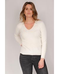 Secret Label - Ribbed V Neck Top - Lyst
