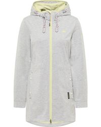 Schmuddelwedda - Functionele Jas Dames Licht Grijs Melange Licht Geel - Lyst