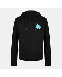 Money - Solid Patterned Hooded Ribbed Cuff Sweat Jacket With Front Zipper Pocket - Lyst