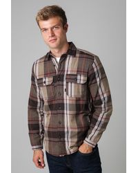 Tokyo Laundry - Checked Padded Shirt With Sherpa Lining - Lyst