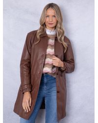 Lakeland Leather - Marton Longline Button Down Coat - Lyst