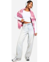 Boohoo - Seam Detail Barrel Leg Jeans - Lyst