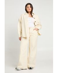 Boohoo - Plus Denim Wide Leg Jean - Lyst