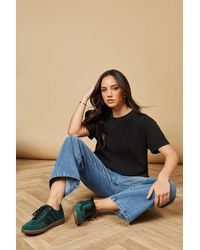 Oasis - Anjali Faux Suede Contrast Stripe Lace Up Trainers - Lyst