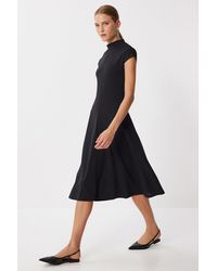 Happiness İstanbul - A-Line Midi Dress With Half Turtleneck - Lyst